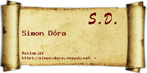 Simon Dóra névjegykártya